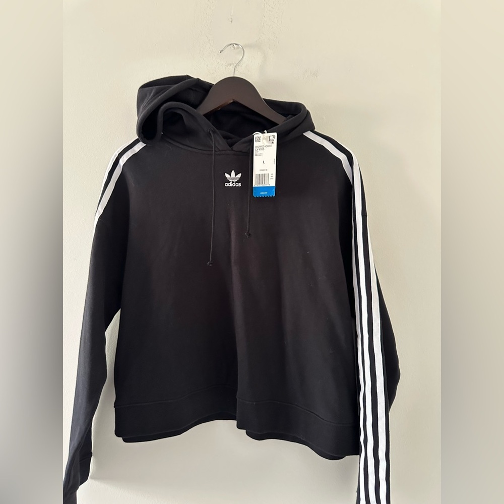 NWT adidas Originals womens Cropped Hoodie - Picture 7 of 9